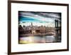 Instants of NY Series - Midtown NYC with Manhattan Bridge and Empire State Building-Philippe Hugonnard-Framed Art Print