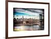 Instants of NY Series - Midtown NYC with Manhattan Bridge and Empire State Building-Philippe Hugonnard-Framed Art Print