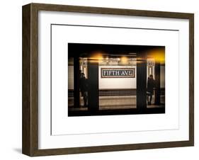 Instants of NY Series - Moment of Life in NYC Subway Station to the Fifth Avenue - Manhattan-Philippe Hugonnard-Framed Art Print