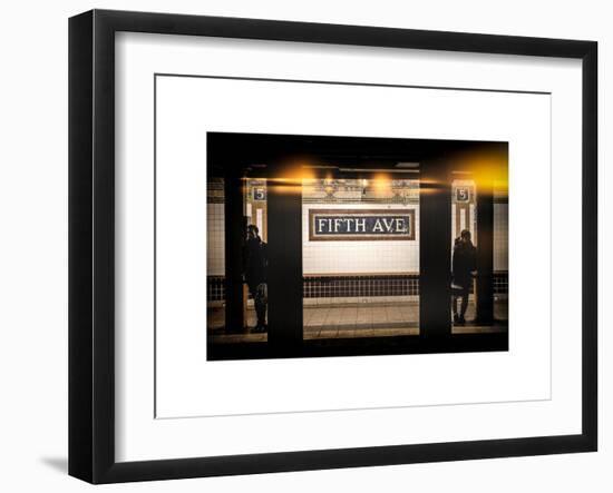 Instants of NY Series - Moment of Life in NYC Subway Station to the Fifth Avenue - Manhattan-Philippe Hugonnard-Framed Art Print