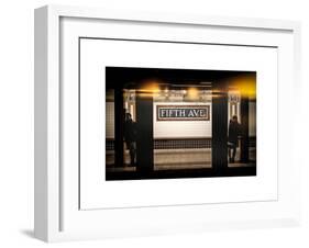 Instants of NY Series - Moment of Life in NYC Subway Station to the Fifth Avenue - Manhattan-Philippe Hugonnard-Framed Art Print