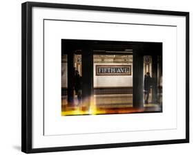 Instants of NY Series - Moment of Life in NYC Subway Station to the Fifth Avenue - Manhattan-Philippe Hugonnard-Framed Art Print