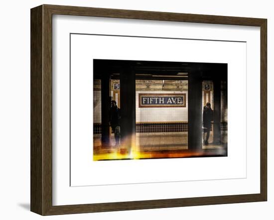 Instants of NY Series - Moment of Life in NYC Subway Station to the Fifth Avenue - Manhattan-Philippe Hugonnard-Framed Art Print