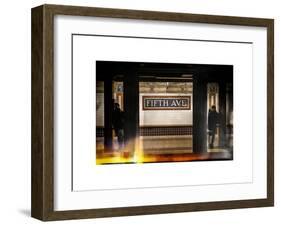 Instants of NY Series - Moment of Life in NYC Subway Station to the Fifth Avenue - Manhattan-Philippe Hugonnard-Framed Art Print