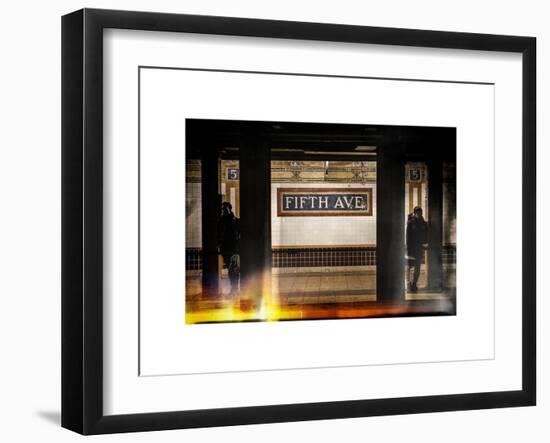 Instants of NY Series - Moment of Life in NYC Subway Station to the Fifth Avenue - Manhattan-Philippe Hugonnard-Framed Art Print