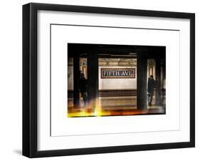 Instants of NY Series - Moment of Life in NYC Subway Station to the Fifth Avenue - Manhattan-Philippe Hugonnard-Framed Art Print