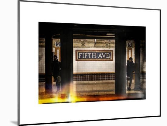 Instants of NY Series - Moment of Life in NYC Subway Station to the Fifth Avenue - Manhattan-Philippe Hugonnard-Mounted Art Print