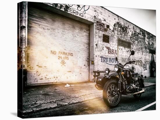 Instants of NY Series - Motorcycle Garage in Brooklyn - Manhattan - New York - United States - USA-Philippe Hugonnard-Stretched Canvas