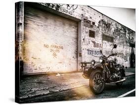 Instants of NY Series - Motorcycle Garage in Brooklyn - Manhattan - New York - United States - USA-Philippe Hugonnard-Stretched Canvas