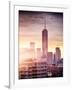 Instants of NY Series - NYC Cityscape with the One World Trade Center (1WTC) at Sunset-Philippe Hugonnard-Framed Photographic Print