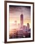 Instants of NY Series - NYC Cityscape with the One World Trade Center (1WTC) at Sunset-Philippe Hugonnard-Framed Photographic Print