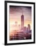 Instants of NY Series - NYC Cityscape with the One World Trade Center (1WTC) at Sunset-Philippe Hugonnard-Framed Photographic Print