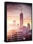 Instants of NY Series - NYC Cityscape with the One World Trade Center (1WTC) at Sunset-Philippe Hugonnard-Framed Stretched Canvas