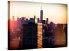 Instants of NY Series - NYC Cityscape with the One World Trade Center (1WTC) at Sunset-Philippe Hugonnard-Stretched Canvas