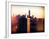 Instants of NY Series - NYC Cityscape with the One World Trade Center (1WTC) at Sunset-Philippe Hugonnard-Framed Photographic Print