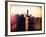 Instants of NY Series - NYC Cityscape with the One World Trade Center (1WTC) at Sunset-Philippe Hugonnard-Framed Photographic Print