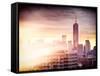 Instants of NY Series - NYC Cityscape with the One World Trade Center (1WTC) at Sunset-Philippe Hugonnard-Framed Stretched Canvas