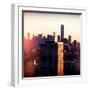 Instants of NY Series - NYC Cityscape with the One World Trade Center (1WTC) at Sunset-Philippe Hugonnard-Framed Photographic Print