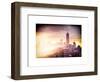 Instants of NY Series - NYC Cityscape with the One World Trade Center (1WTC) at Sunset-Philippe Hugonnard-Framed Art Print