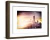 Instants of NY Series - NYC Cityscape with the One World Trade Center (1WTC) at Sunset-Philippe Hugonnard-Framed Art Print