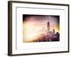 Instants of NY Series - NYC Cityscape with the One World Trade Center (1WTC) at Sunset-Philippe Hugonnard-Framed Art Print