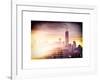 Instants of NY Series - NYC Cityscape with the One World Trade Center (1WTC) at Sunset-Philippe Hugonnard-Framed Art Print