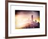 Instants of NY Series - NYC Cityscape with the One World Trade Center (1WTC) at Sunset-Philippe Hugonnard-Framed Art Print