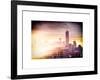 Instants of NY Series - NYC Cityscape with the One World Trade Center (1WTC) at Sunset-Philippe Hugonnard-Framed Art Print