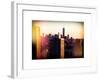 Instants of NY Series - NYC Cityscape with the One World Trade Center (1WTC) at Sunset-Philippe Hugonnard-Framed Art Print