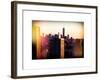 Instants of NY Series - NYC Cityscape with the One World Trade Center (1WTC) at Sunset-Philippe Hugonnard-Framed Art Print