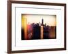 Instants of NY Series - NYC Cityscape with the One World Trade Center (1WTC) at Sunset-Philippe Hugonnard-Framed Art Print