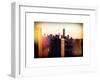 Instants of NY Series - NYC Cityscape with the One World Trade Center (1WTC) at Sunset-Philippe Hugonnard-Framed Art Print