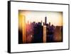 Instants of NY Series - NYC Cityscape with the One World Trade Center (1WTC) at Sunset-Philippe Hugonnard-Framed Stretched Canvas