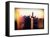 Instants of NY Series - NYC Cityscape with the One World Trade Center (1WTC) at Sunset-Philippe Hugonnard-Framed Stretched Canvas