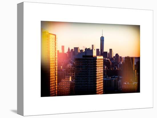 Instants of NY Series - NYC Cityscape with the One World Trade Center (1WTC) at Sunset-Philippe Hugonnard-Stretched Canvas