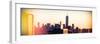 Instants of NY Series - NYC Panoramic Cityscape with the One World Trade Center (1WTC) at Sunset-Philippe Hugonnard-Framed Photographic Print