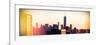 Instants of NY Series - NYC Panoramic Cityscape with the One World Trade Center (1WTC) at Sunset-Philippe Hugonnard-Framed Photographic Print