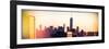 Instants of NY Series - NYC Panoramic Cityscape with the One World Trade Center (1WTC) at Sunset-Philippe Hugonnard-Framed Photographic Print