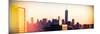 Instants of NY Series - NYC Panoramic Cityscape with the One World Trade Center (1WTC) at Sunset-Philippe Hugonnard-Mounted Photographic Print