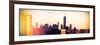 Instants of NY Series - NYC Panoramic Cityscape with the One World Trade Center (1WTC) at Sunset-Philippe Hugonnard-Framed Photographic Print