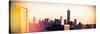 Instants of NY Series - NYC Panoramic Cityscape with the One World Trade Center (1WTC) at Sunset-Philippe Hugonnard-Stretched Canvas