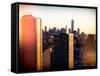 Instants of NY Series - NYC Skyline at Sunset with the One World Trade Center (1WTC)-Philippe Hugonnard-Framed Stretched Canvas