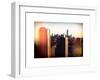 Instants of NY Series - NYC Skyline at Sunset with the One World Trade Center (1WTC)-Philippe Hugonnard-Framed Art Print