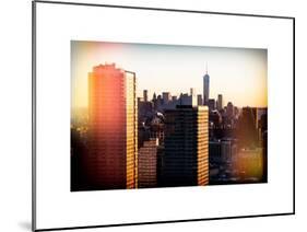 Instants of NY Series - NYC Skyline at Sunset with the One World Trade Center (1WTC)-Philippe Hugonnard-Mounted Art Print