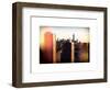 Instants of NY Series - NYC Skyline at Sunset with the One World Trade Center (1WTC)-Philippe Hugonnard-Framed Art Print