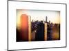 Instants of NY Series - NYC Skyline at Sunset with the One World Trade Center (1WTC)-Philippe Hugonnard-Mounted Art Print