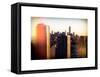 Instants of NY Series - NYC Skyline at Sunset with the One World Trade Center (1WTC)-Philippe Hugonnard-Framed Stretched Canvas