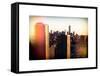 Instants of NY Series - NYC Skyline at Sunset with the One World Trade Center (1WTC)-Philippe Hugonnard-Framed Stretched Canvas