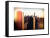 Instants of NY Series - NYC Skyline at Sunset with the One World Trade Center (1WTC)-Philippe Hugonnard-Framed Stretched Canvas
