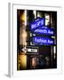 Instants of NY Series - NYC Street Signs in Manhattan by Night - New York-Philippe Hugonnard-Framed Photographic Print